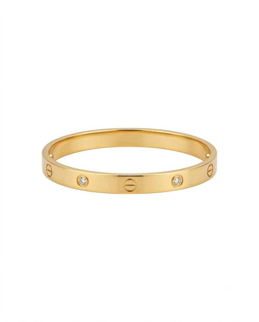 Large Gold Stone Bangle